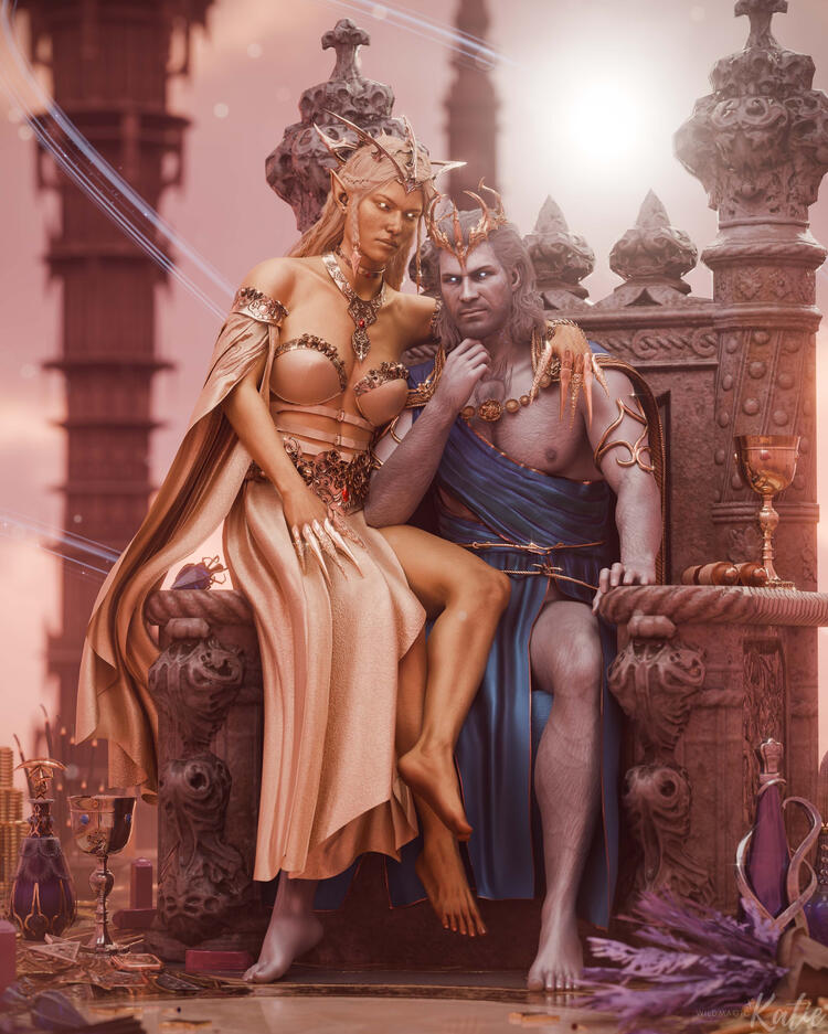 Elerra & Gale (ladysapphyre.bsky.social) models by doublenyl